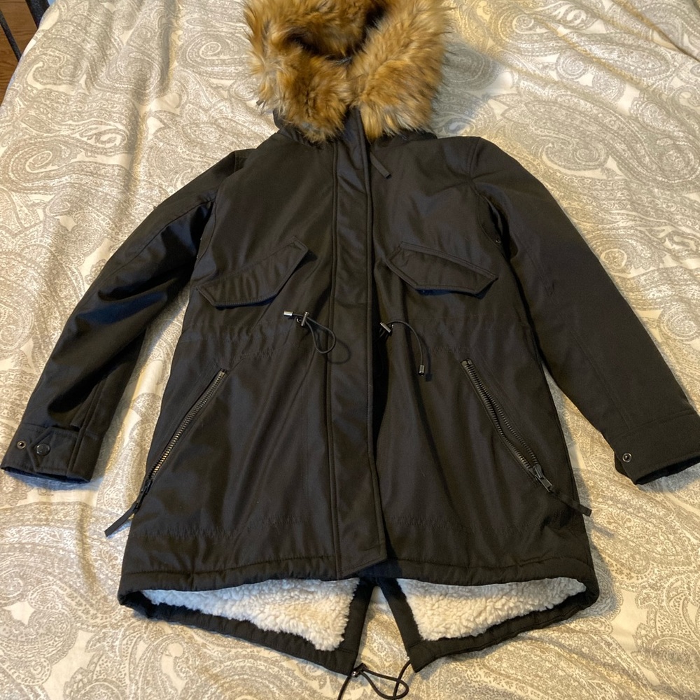 S13 Luxe Canton Lined Parka with Faux Fur Hood